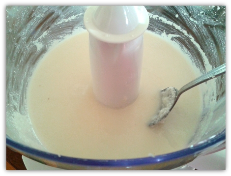 Process the coconut until a liquid consistency is achieved